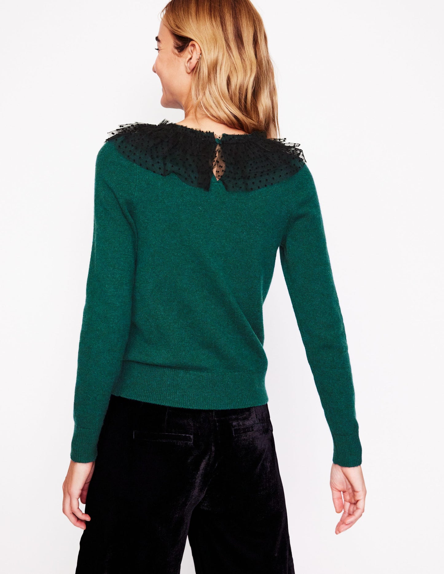 Tulle Party Sweater-Glade Green