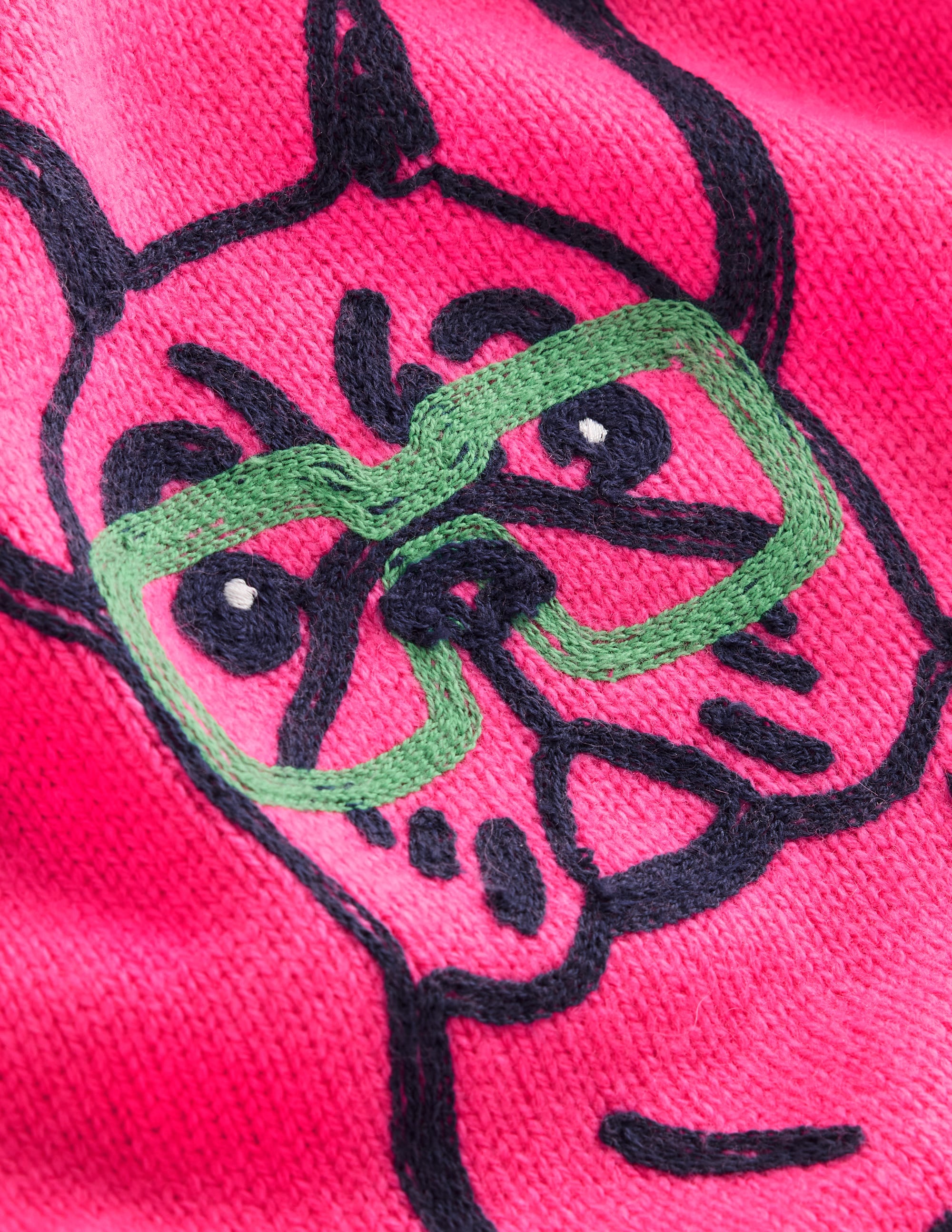 Natalie Embroidered Sweater-Party Pink, Bulldog - Image 6