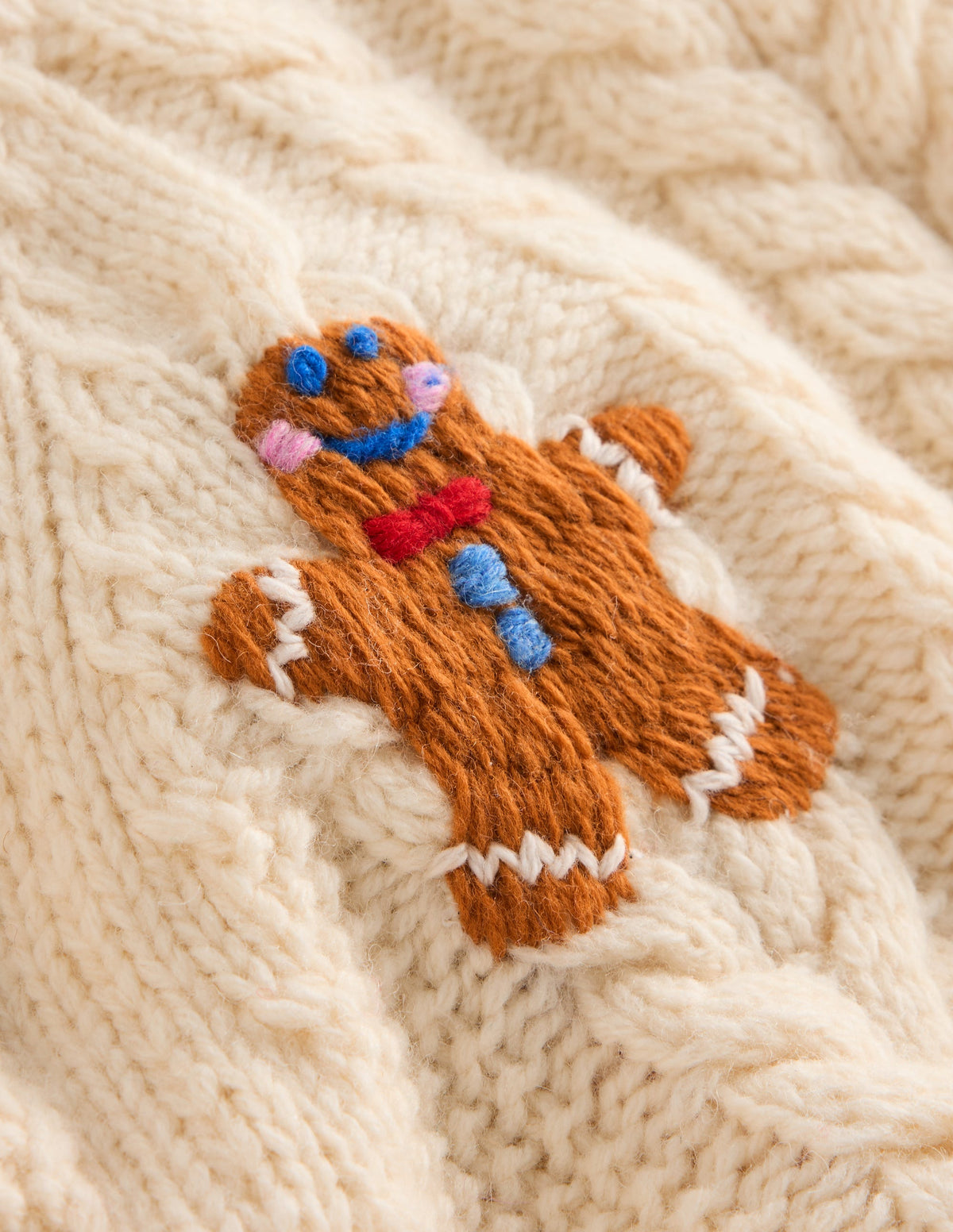 Heritage Cable Sweater-Warm Ivory, Ho Ho Ho - Image 9