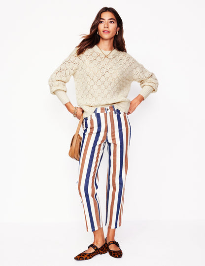 Chunky Pointelle Sweater-Warm Ivory