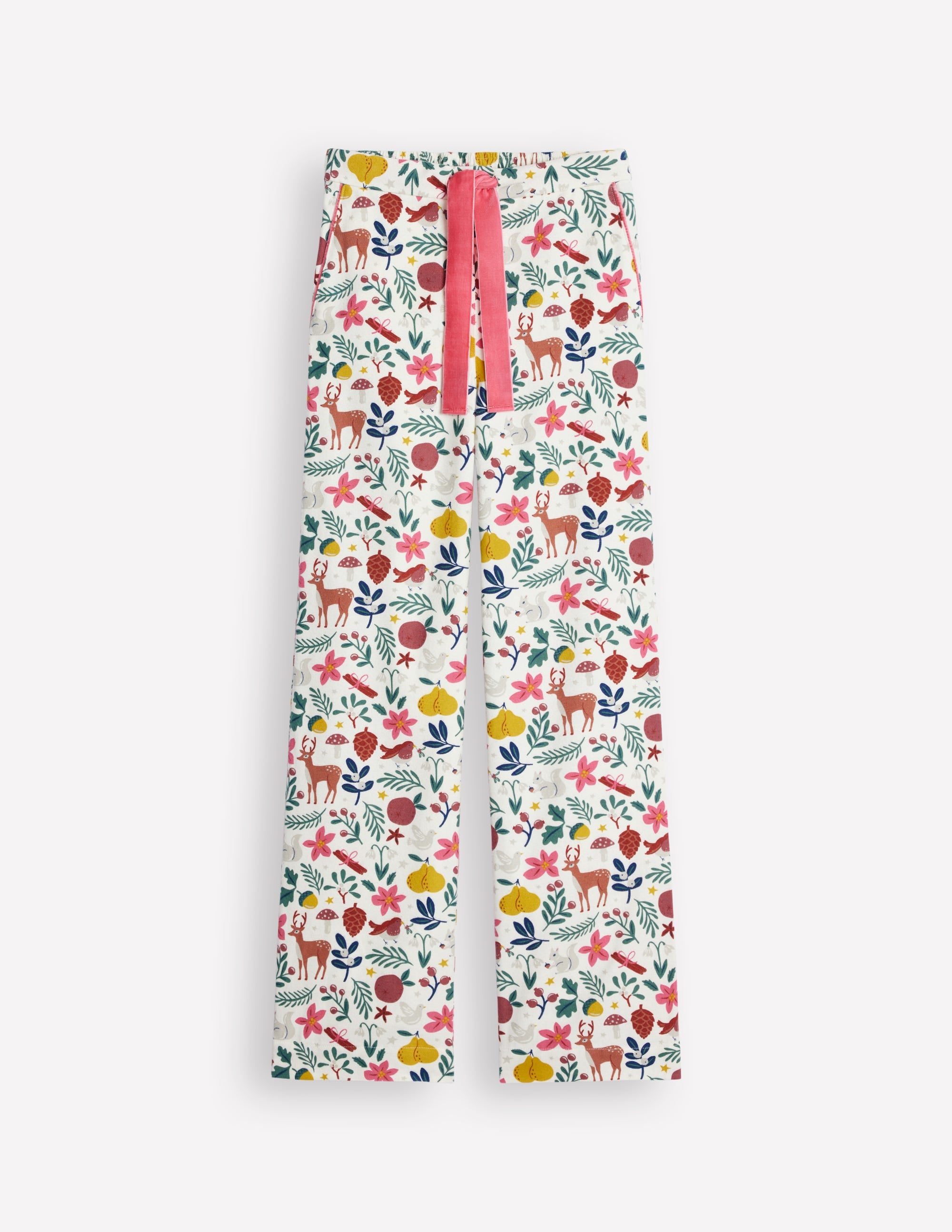 Brushed Cotton Pyjama Bottoms-Woodland, Multi - Image 6