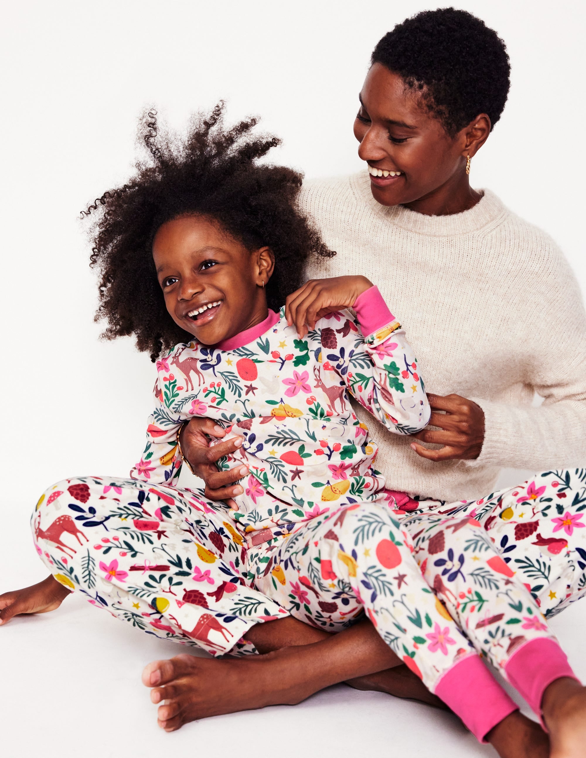 Brushed Cotton Pyjama Bottoms-Woodland, Multi - Image 5