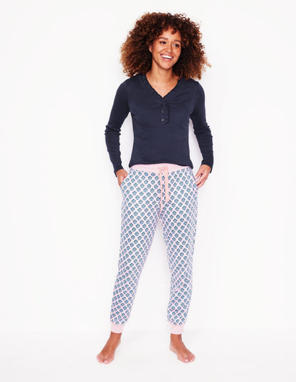 Henley Pajama Top-Navy