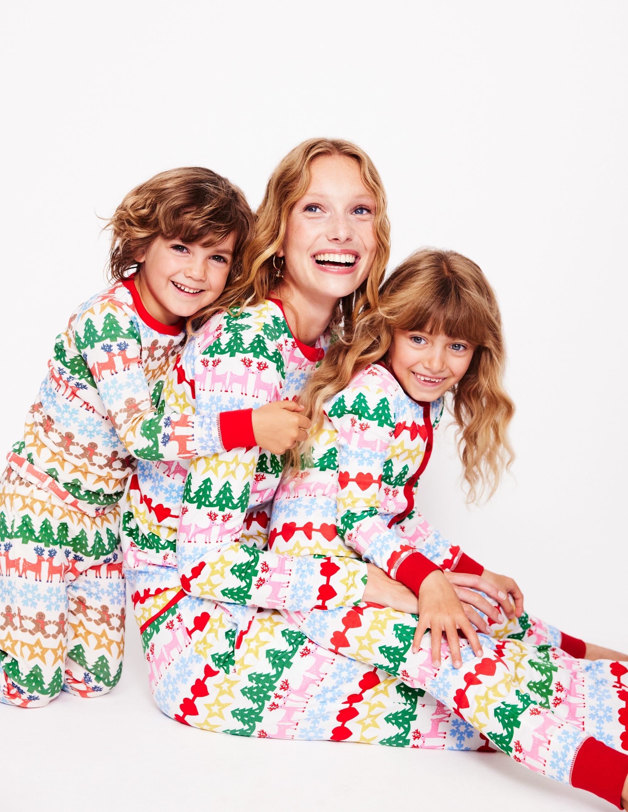 Jersey Pajama Long Sleeve Top-Multi, Gingerbread Fairisle - Image 6