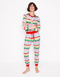 Jersey Pajama Bottoms-Multi, Gingerbread Fairisle