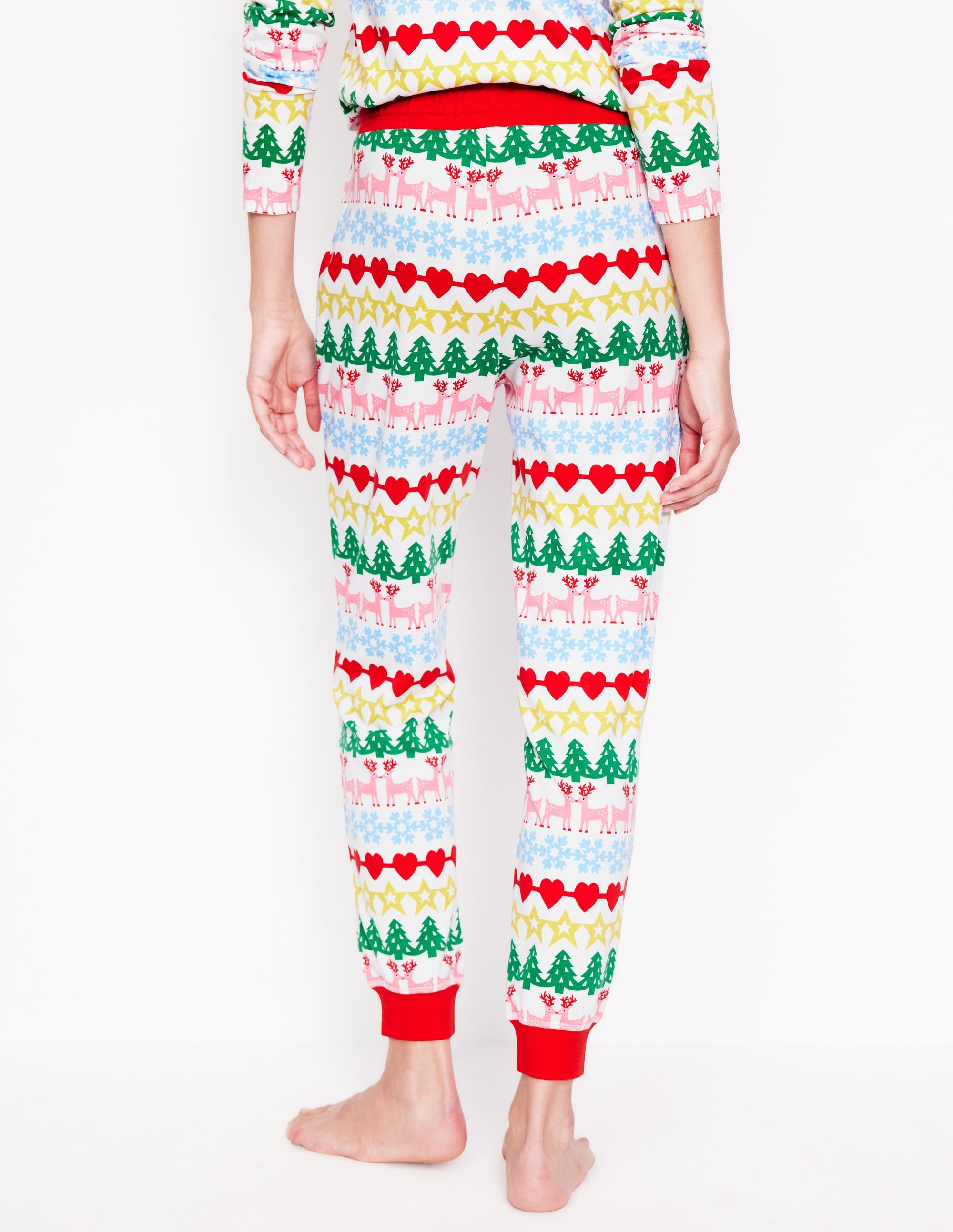 Jersey Pajama Bottoms-Multi, Gingerbread Fairisle - Image 3