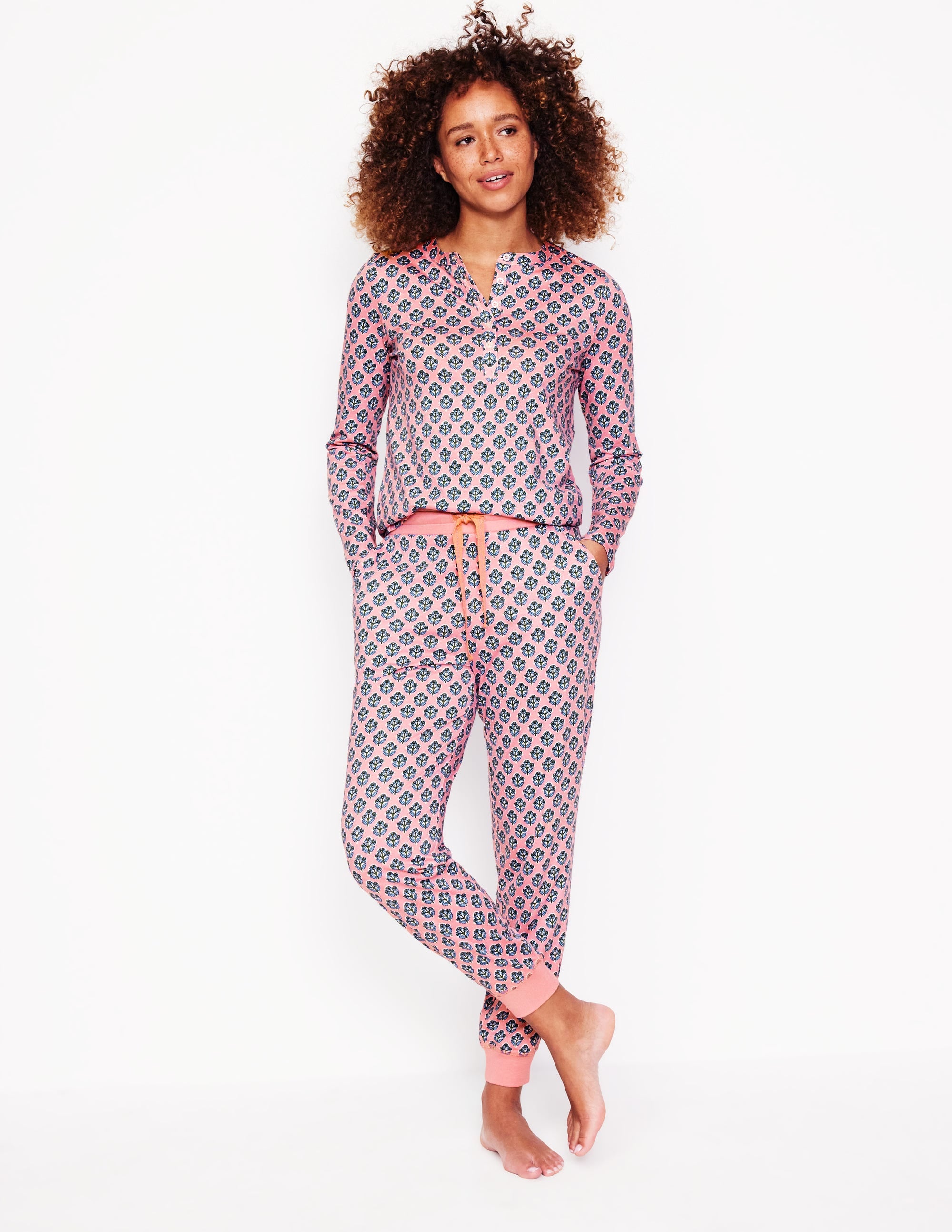 Jersey Pajama Bottoms-Quartz, Pome Stamp - Image 1