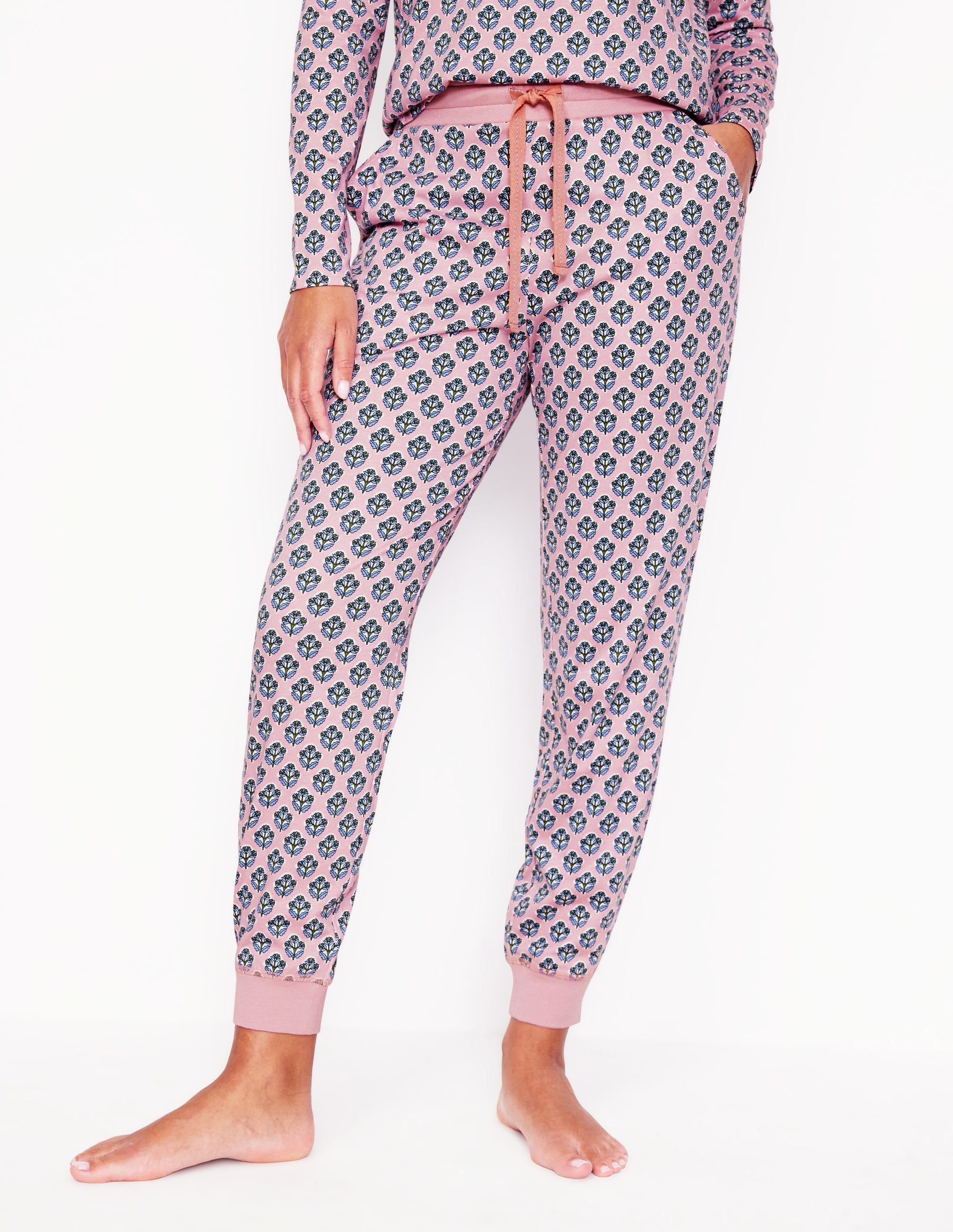 Jersey Pajama Bottoms-Quartz, Pome Stamp - Image 4