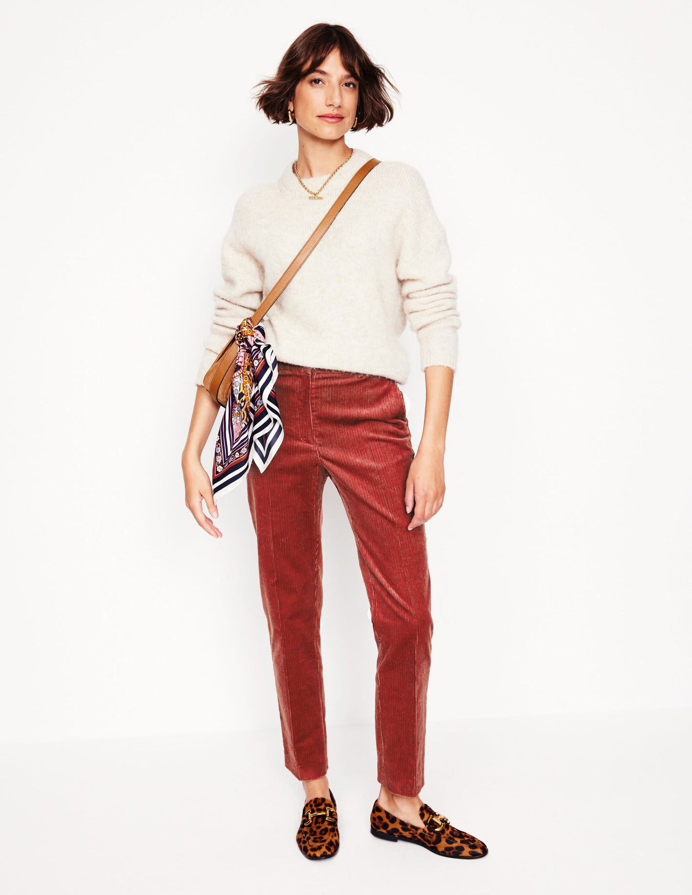 Kew Cord Pants-Rust