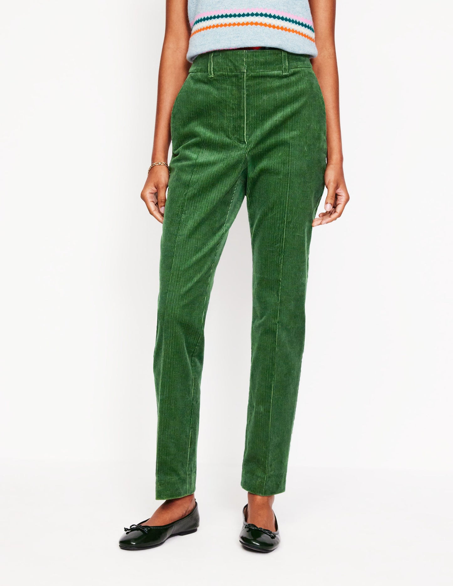 Kew Cord Pants-Winter Green