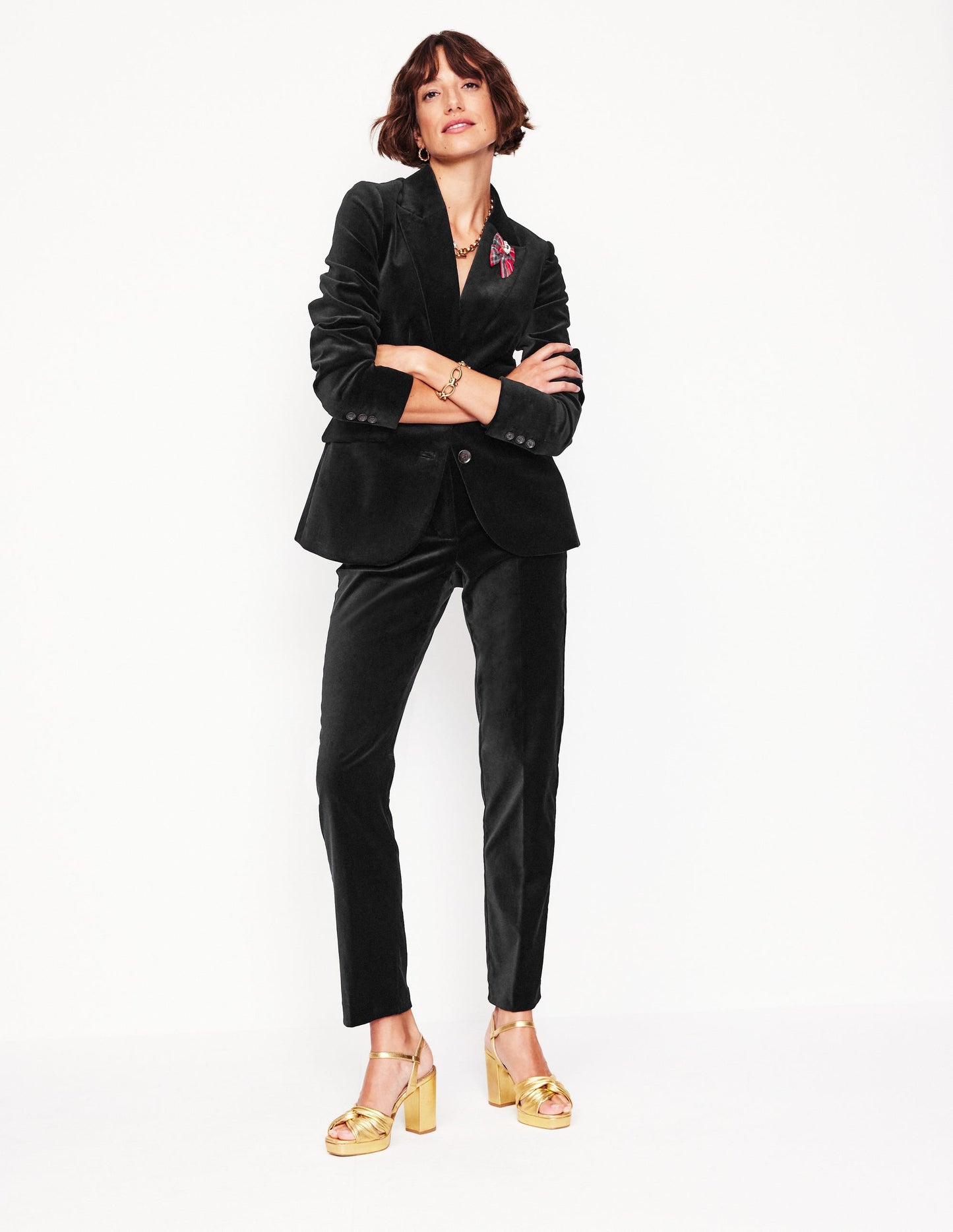 Kew Velvet Pants-Black