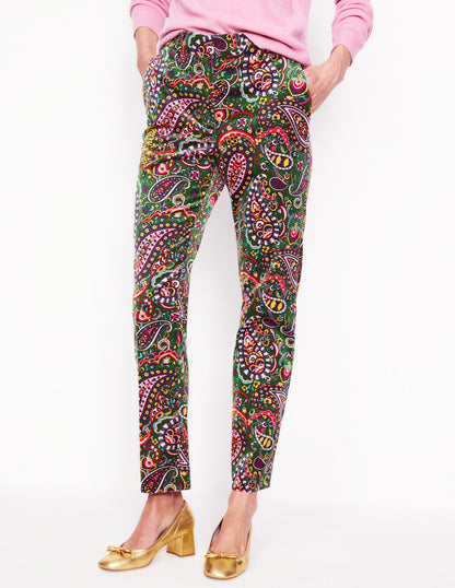 Kew Velvet Pants-Eden, Tiger Bloom