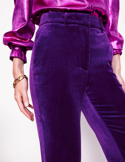 Kew Velvet Pants-Viola