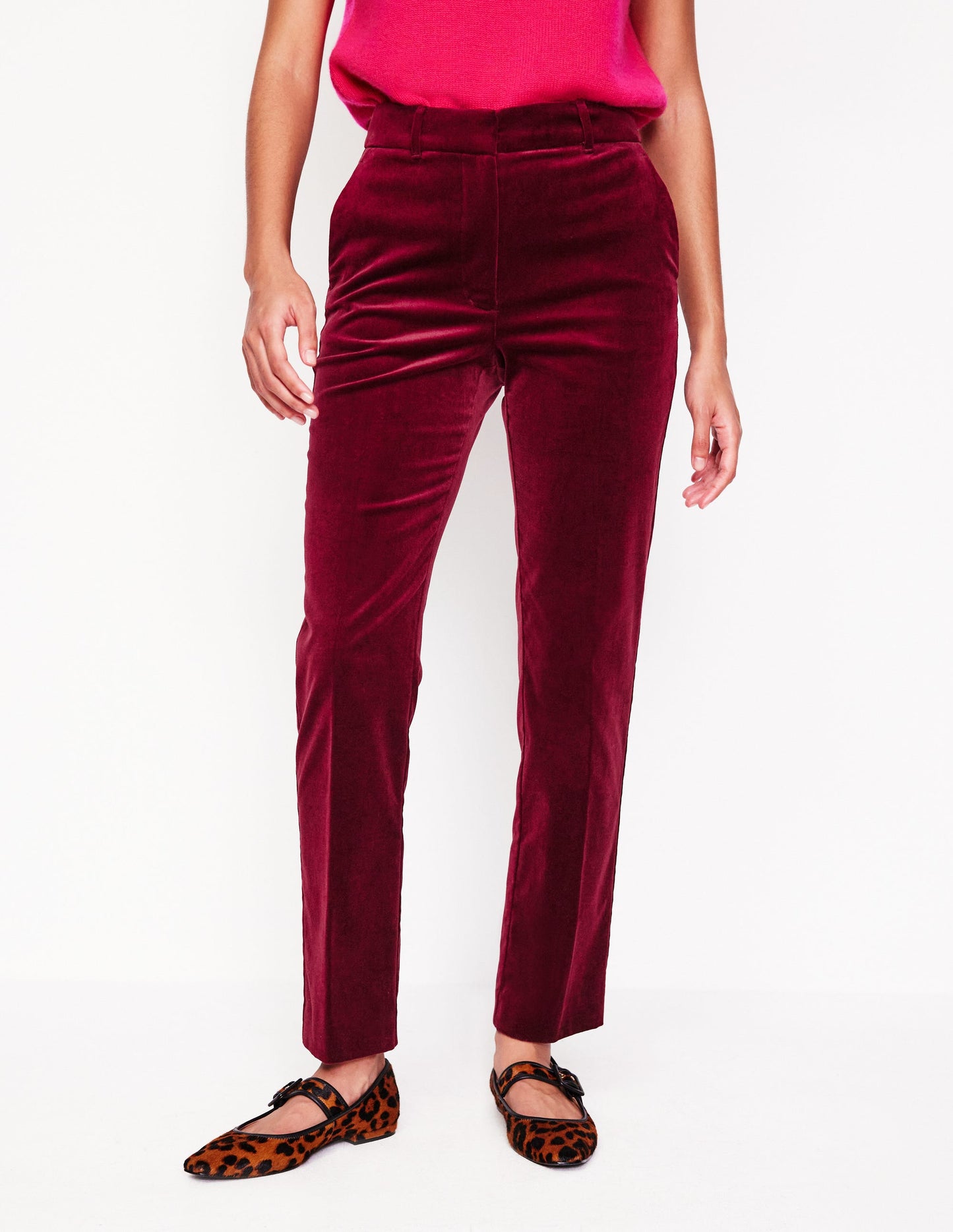 Kew Velvet Pants -Cabernet