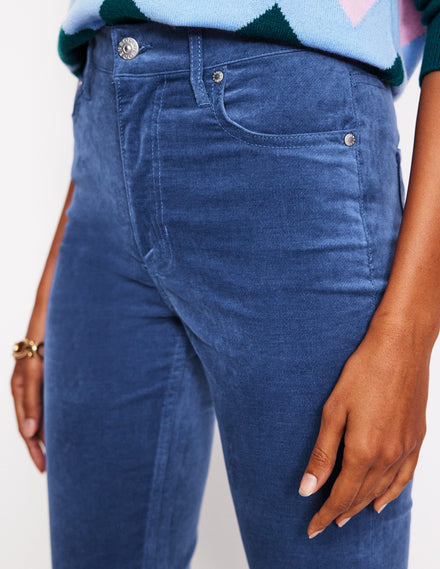 Velveteen 5 Pocket Jeans-Denim Blue