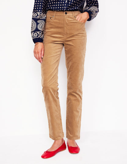 Velveteen 5 Pocket Jeans-Cappuccino