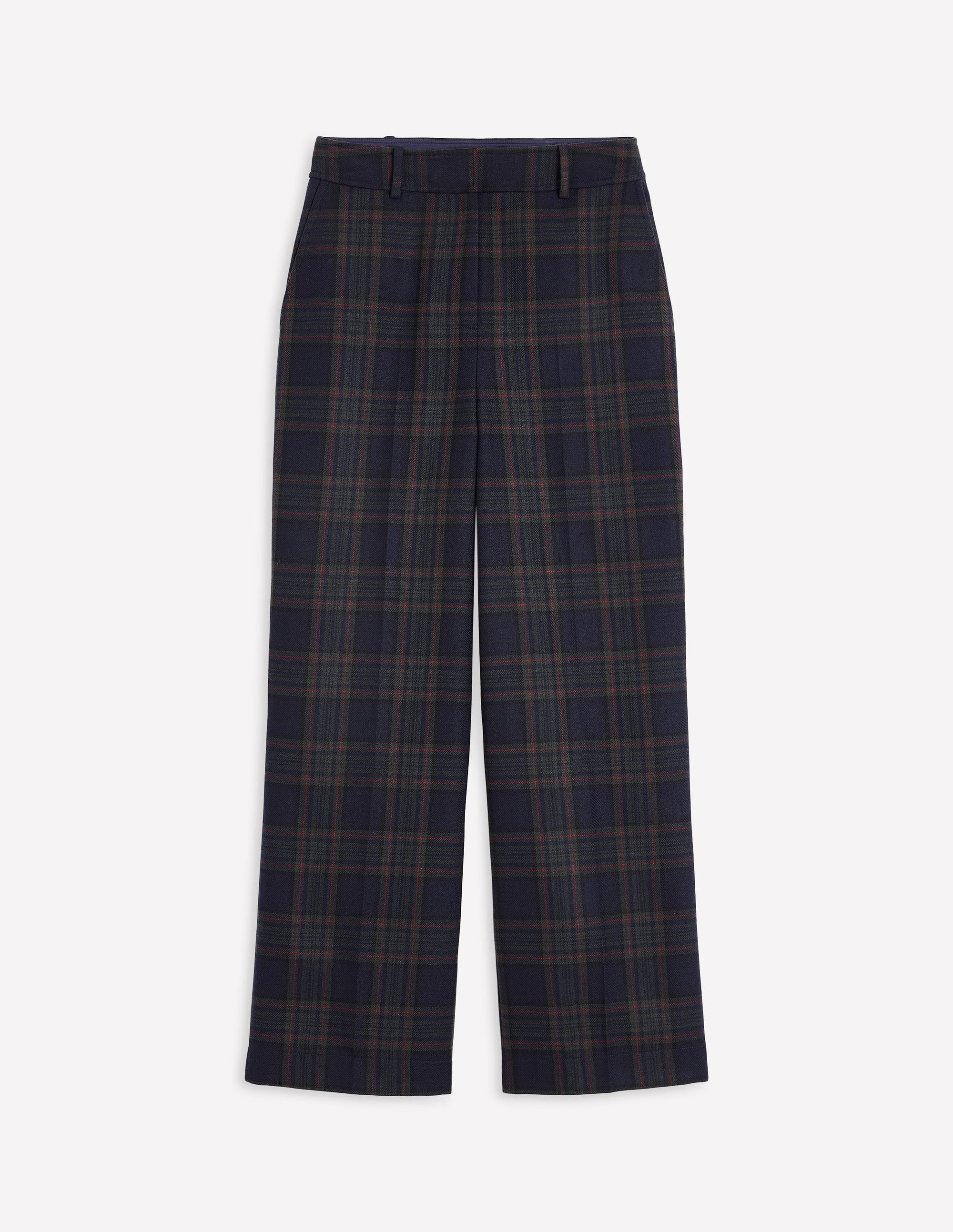 Westbourne Check Pants-Navy and Green Check - Image 5