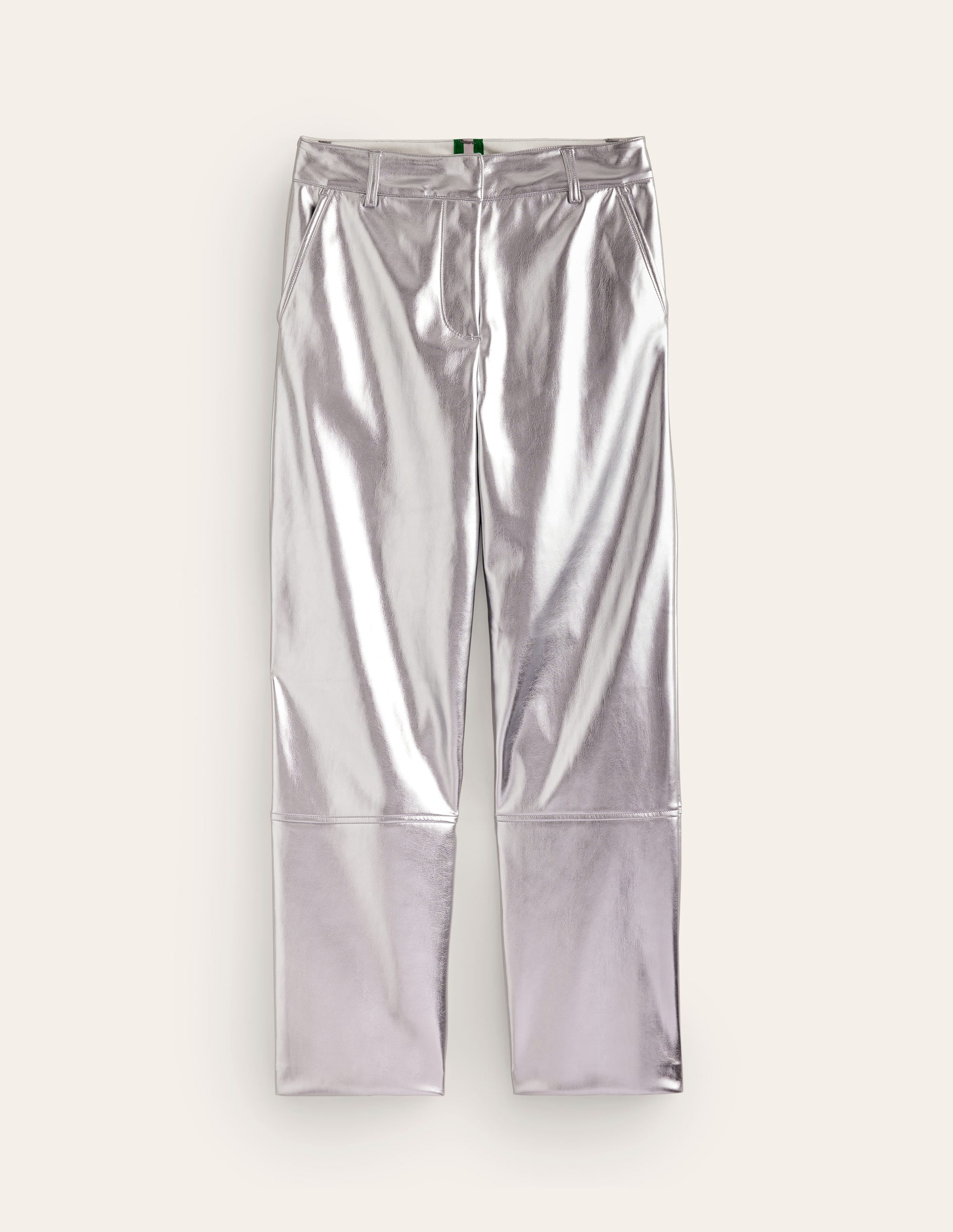 Tapered PU Pants-Silver - Image 6