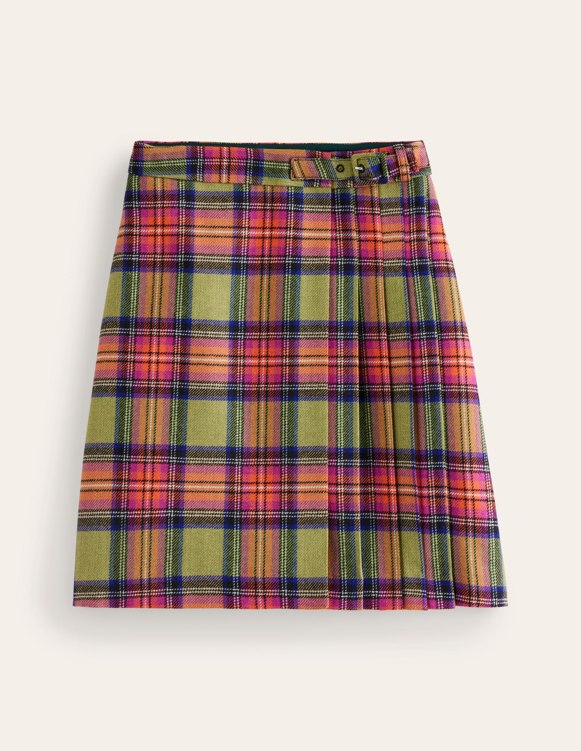 Helen Buckled Kilt-Green and Purple Check - Image 7