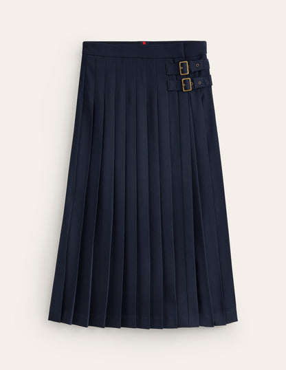 Josephine Midi Kilt-Navy