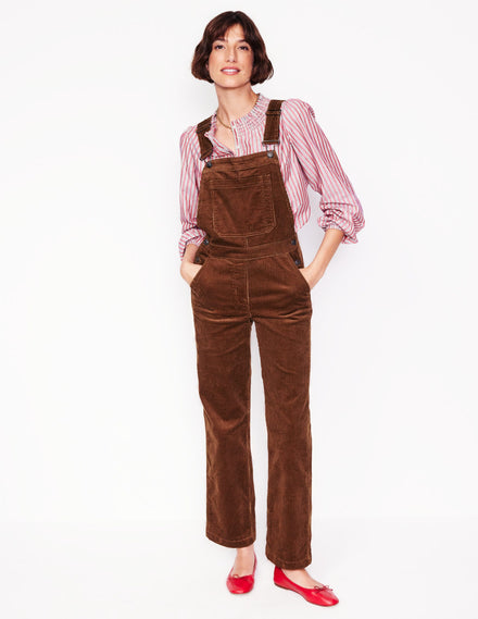 Cord Dungarees-Autumn Brown