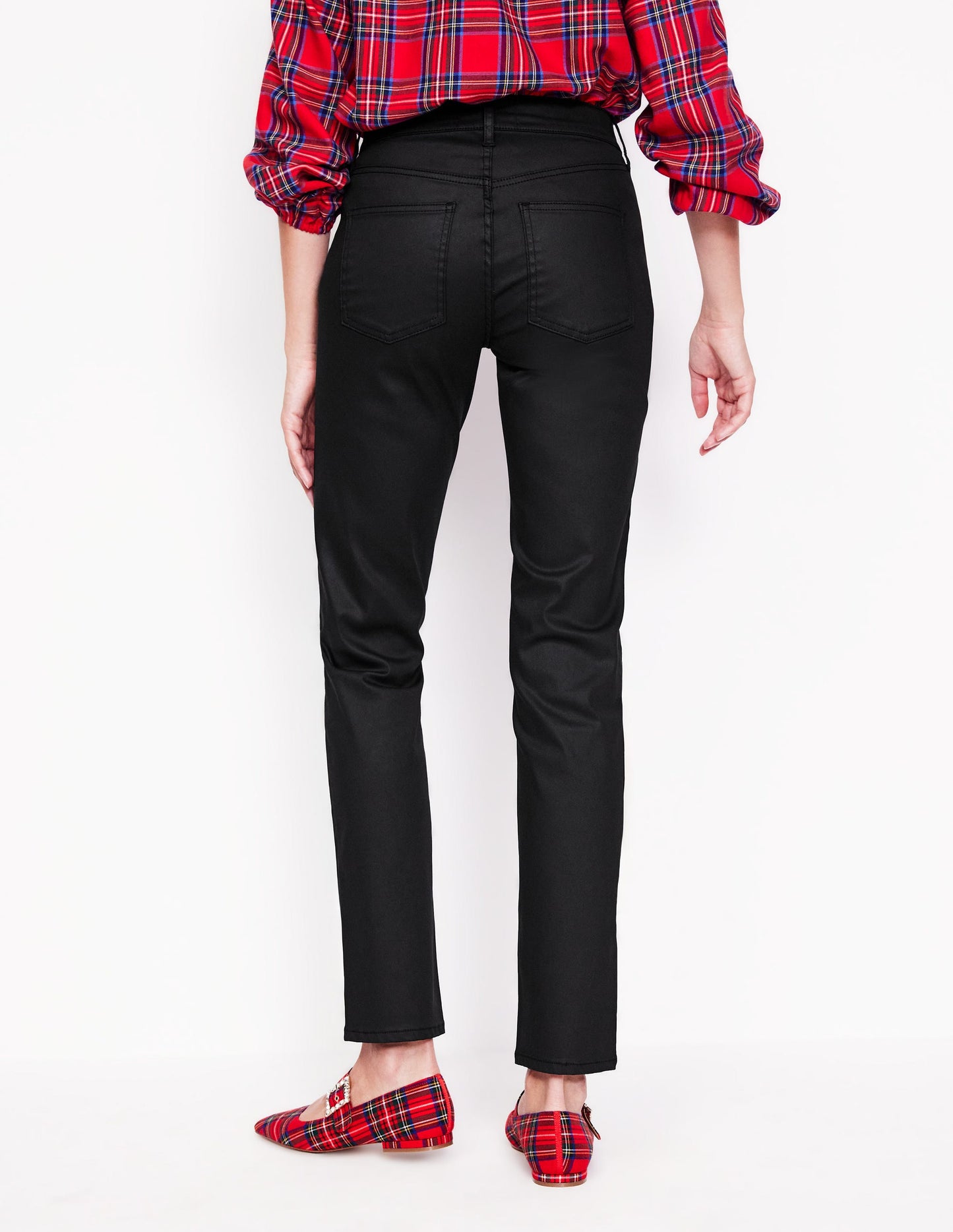 Girlfriend Jeans-Black Coated