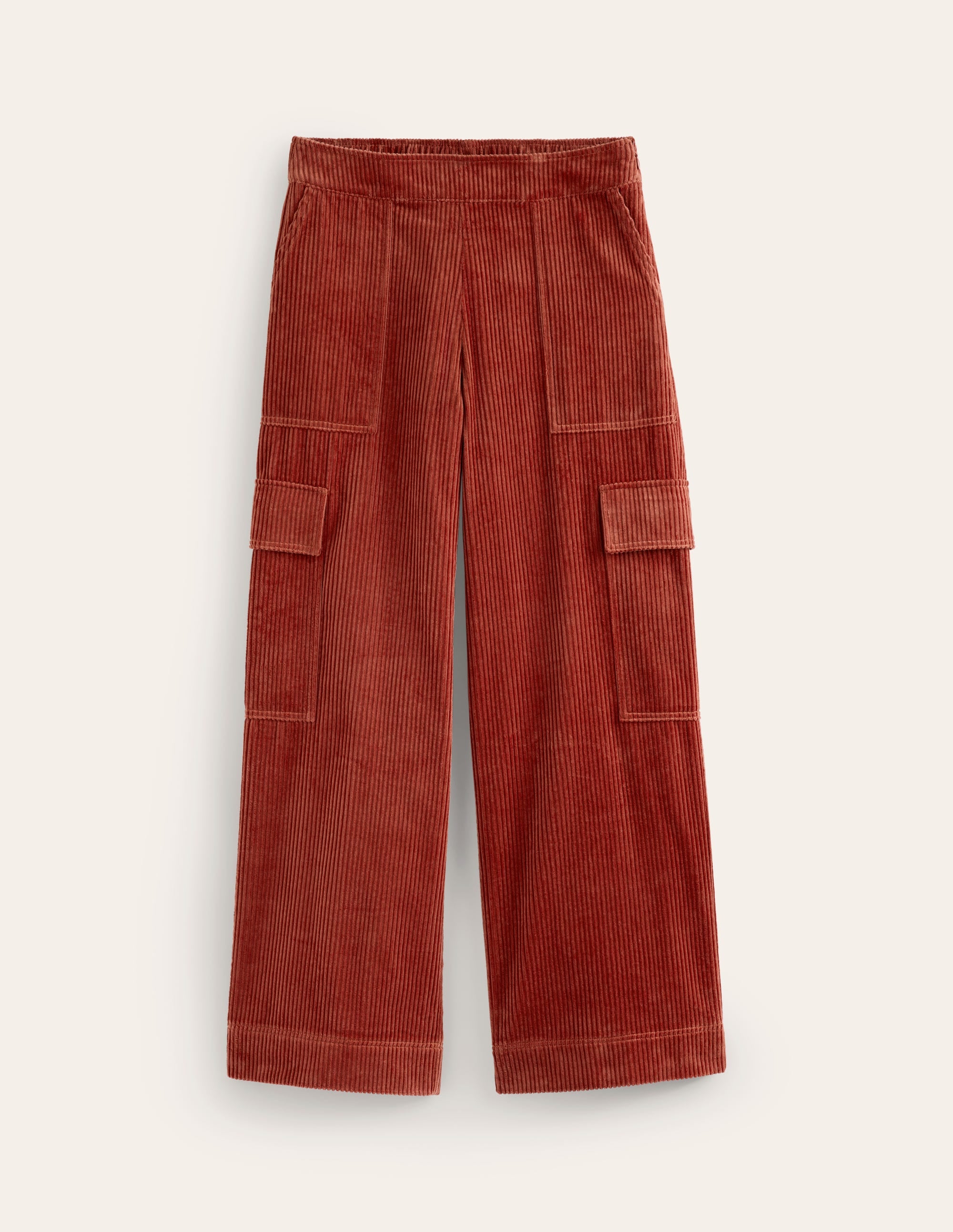Cord Pull-On Pants-Red - Image 6