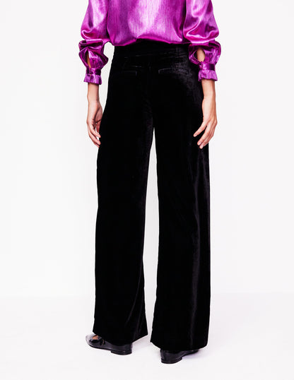 Chiswick Velvet Pants-Black