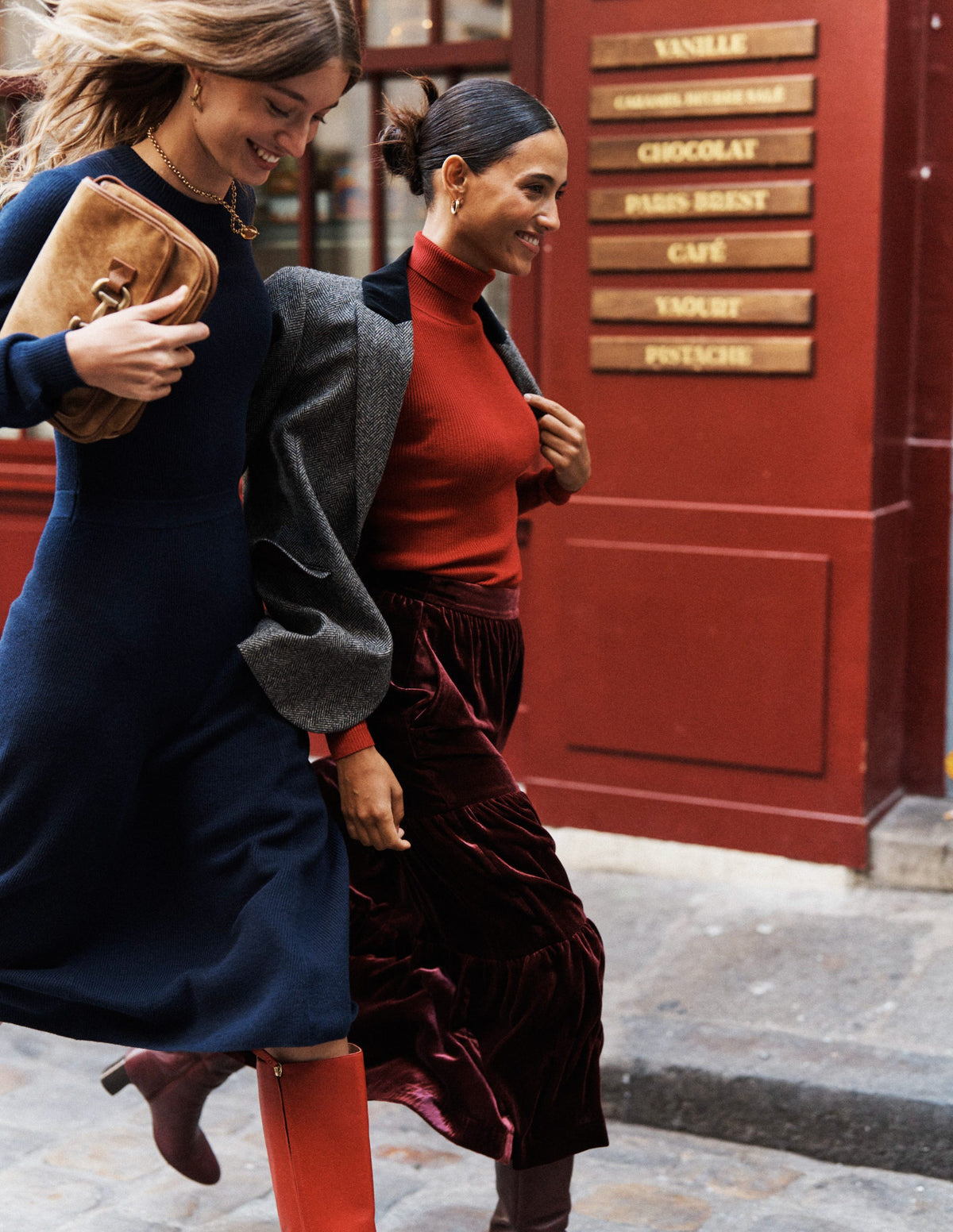 Viv Velvet Tiered Maxi Skirt-Cabernet - Image 5