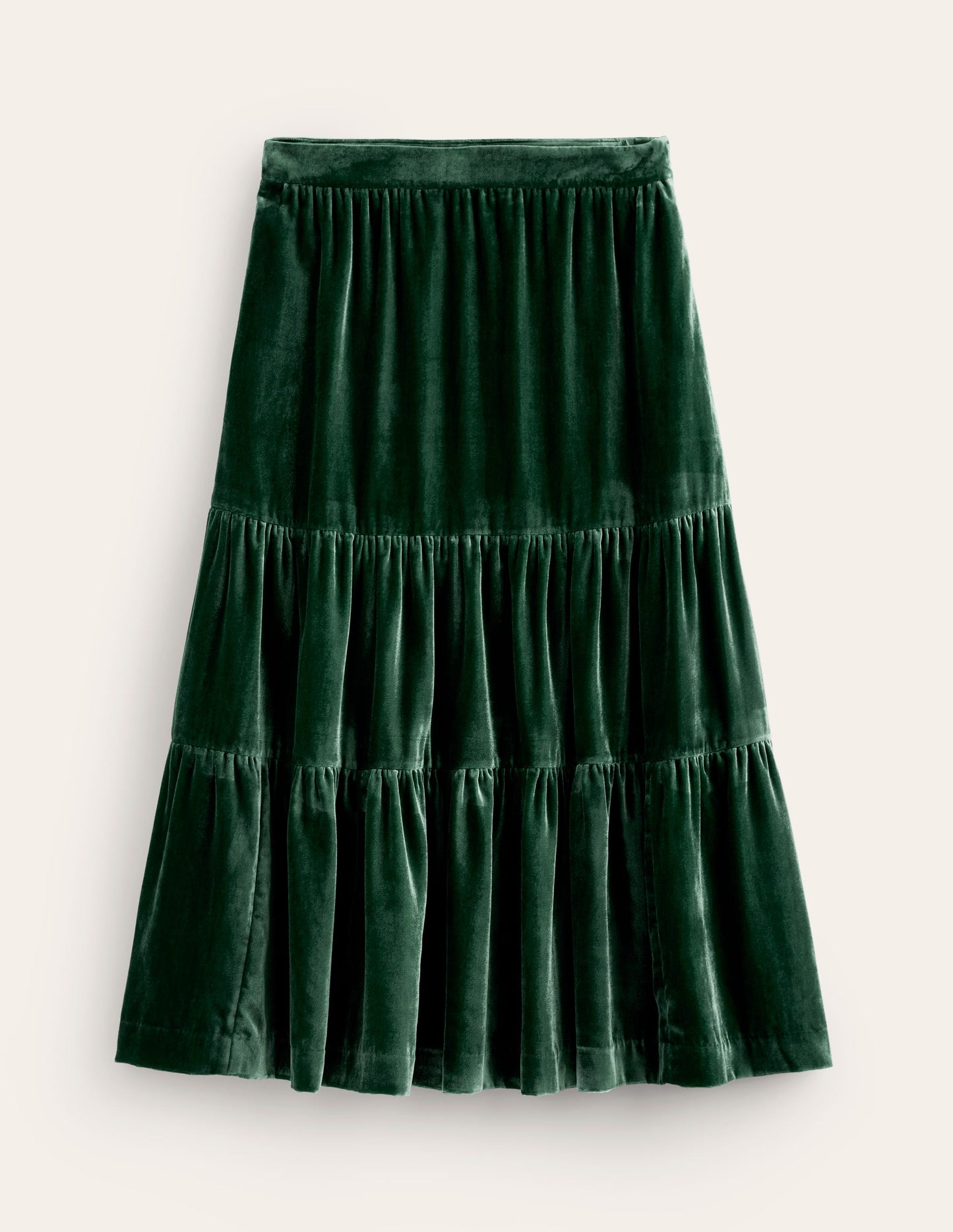 Viv Velvet Tiered Maxi Skirt-Glade