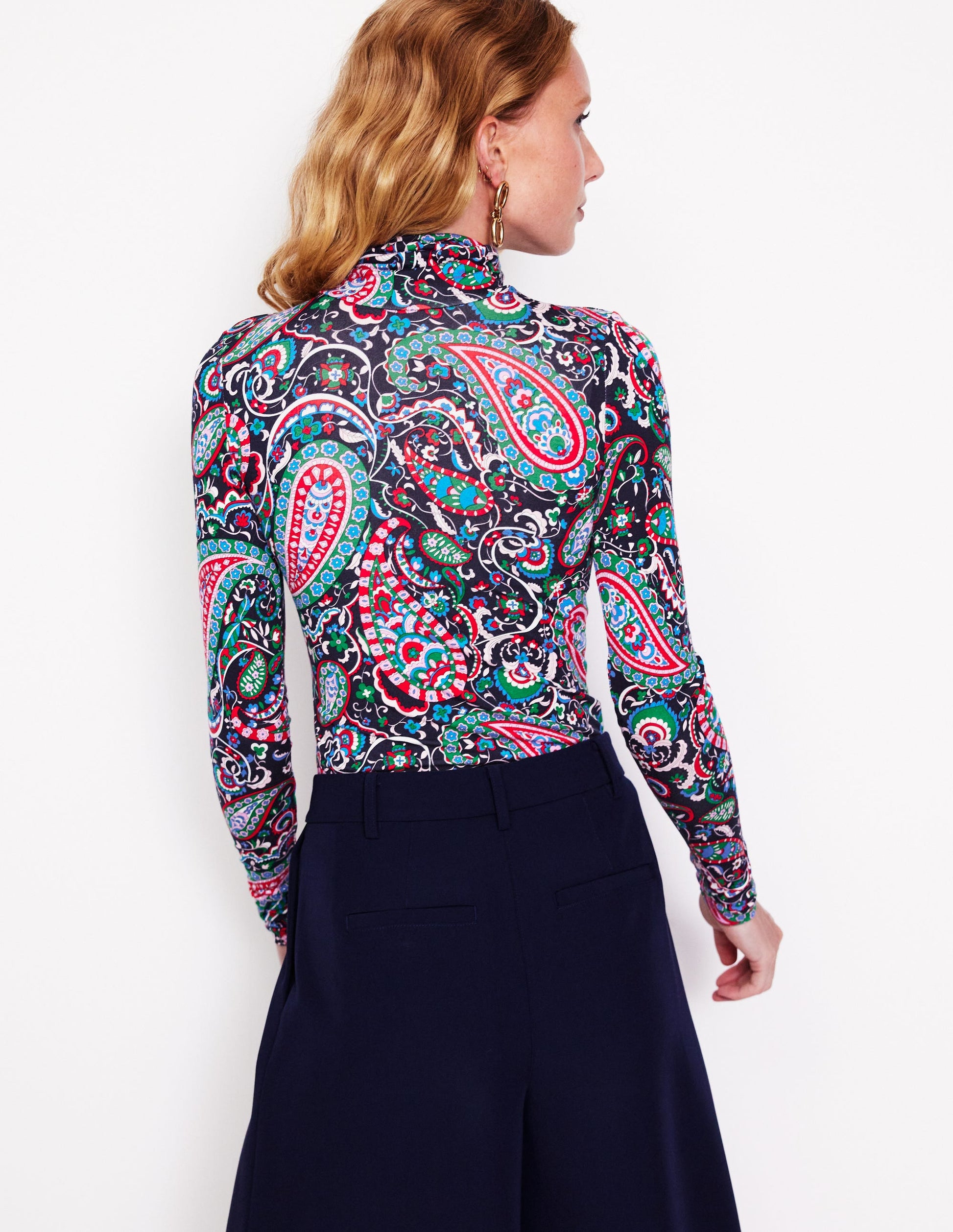 Polly Jersey Top-Navy, Paisley Paradise-3