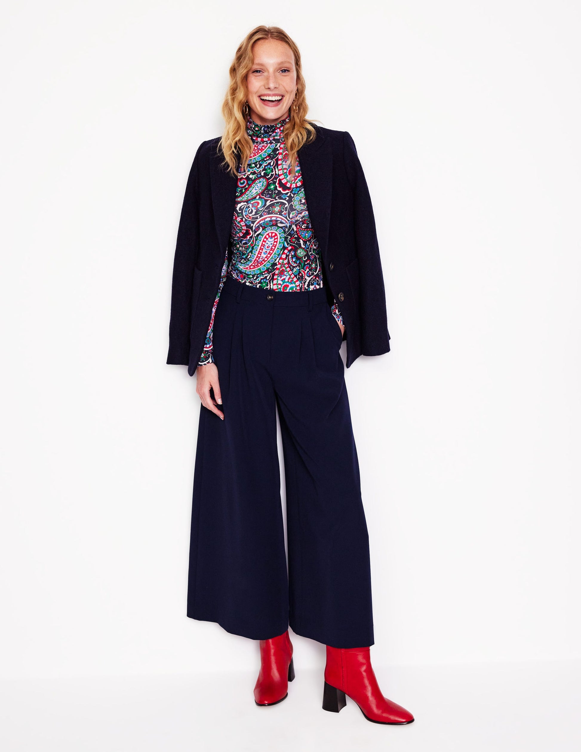 Polly Jersey Top-Navy, Paisley Paradise-4