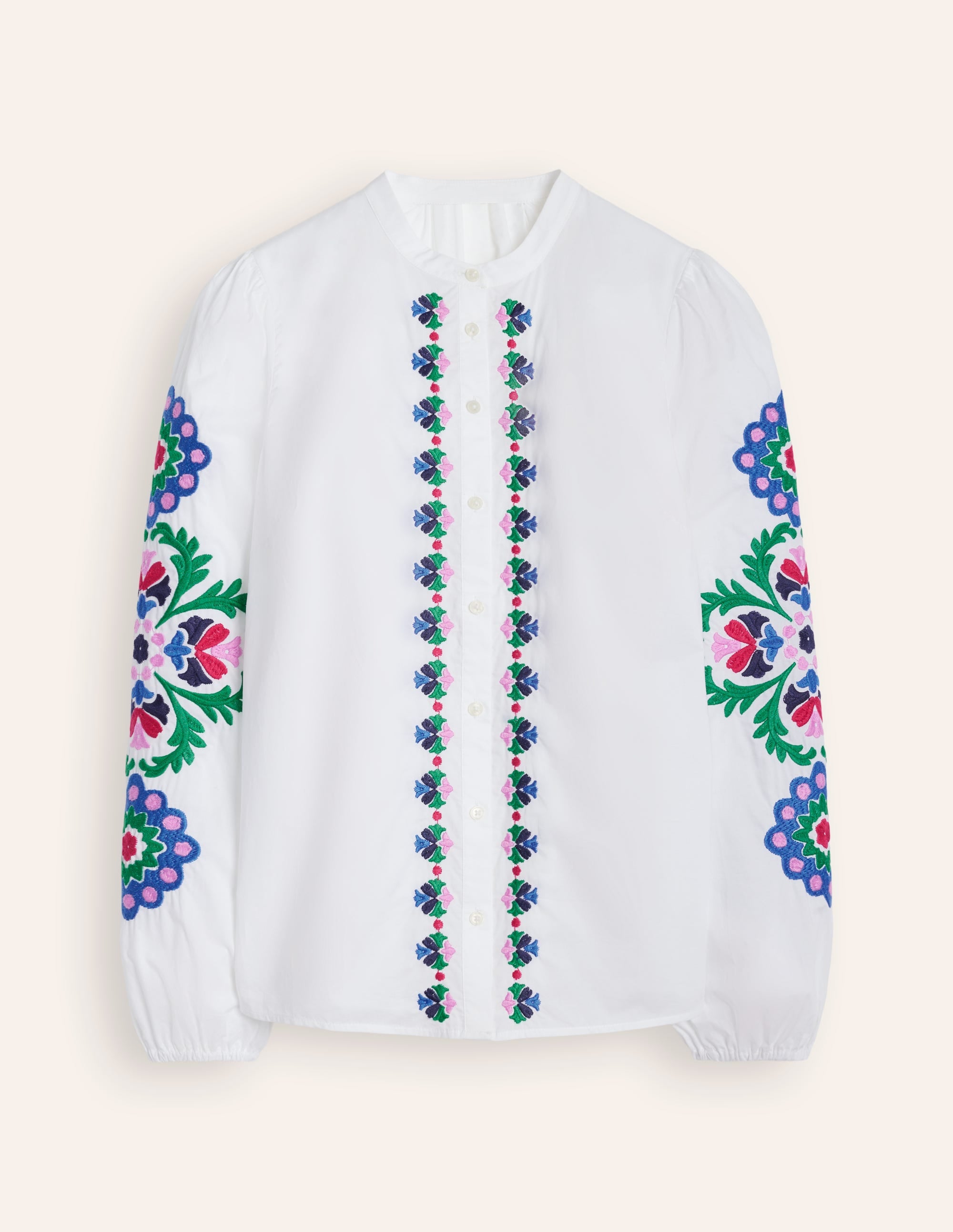 Embroidery Interest Top-White Multi Embroidery - Image 5
