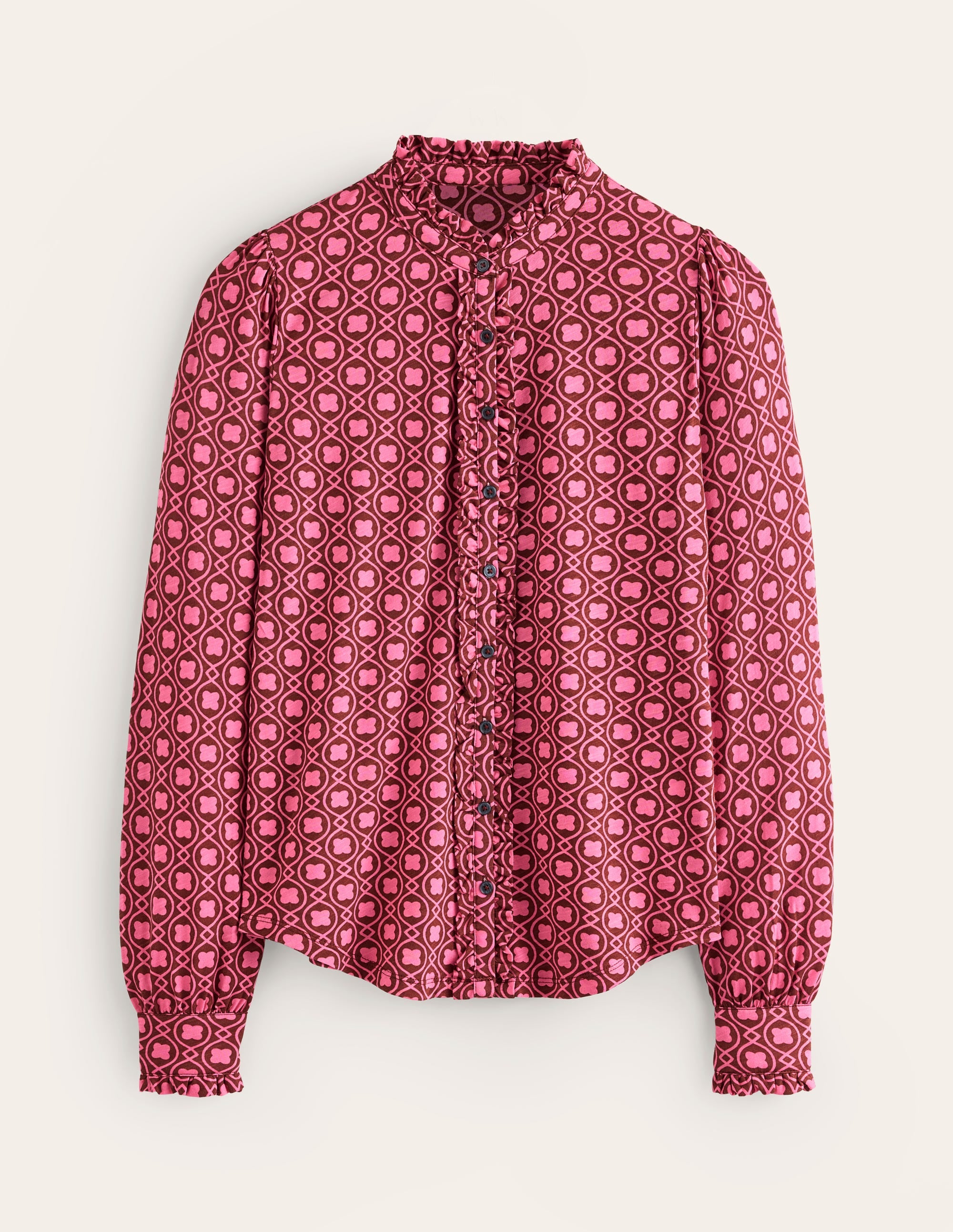 Caroline Jersey Shirt-Party Pink, Clover Terrace - Image 5
