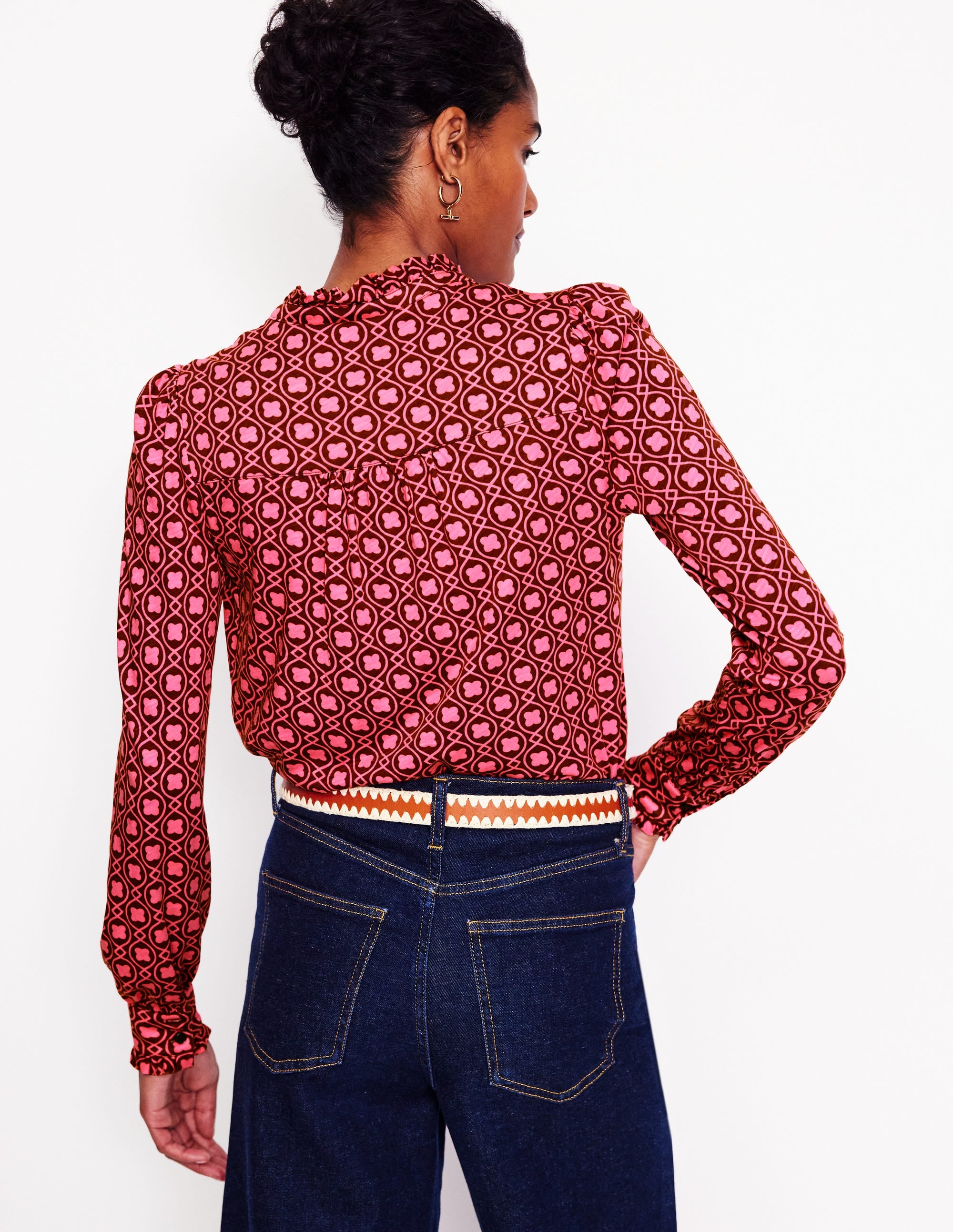 Caroline Jersey Shirt-Party Pink, Clover Terrace - Image 3