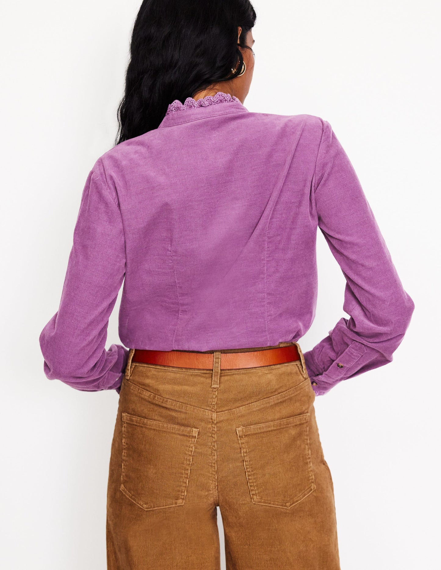 Phoebe Cord Shirt-Bramble Purple