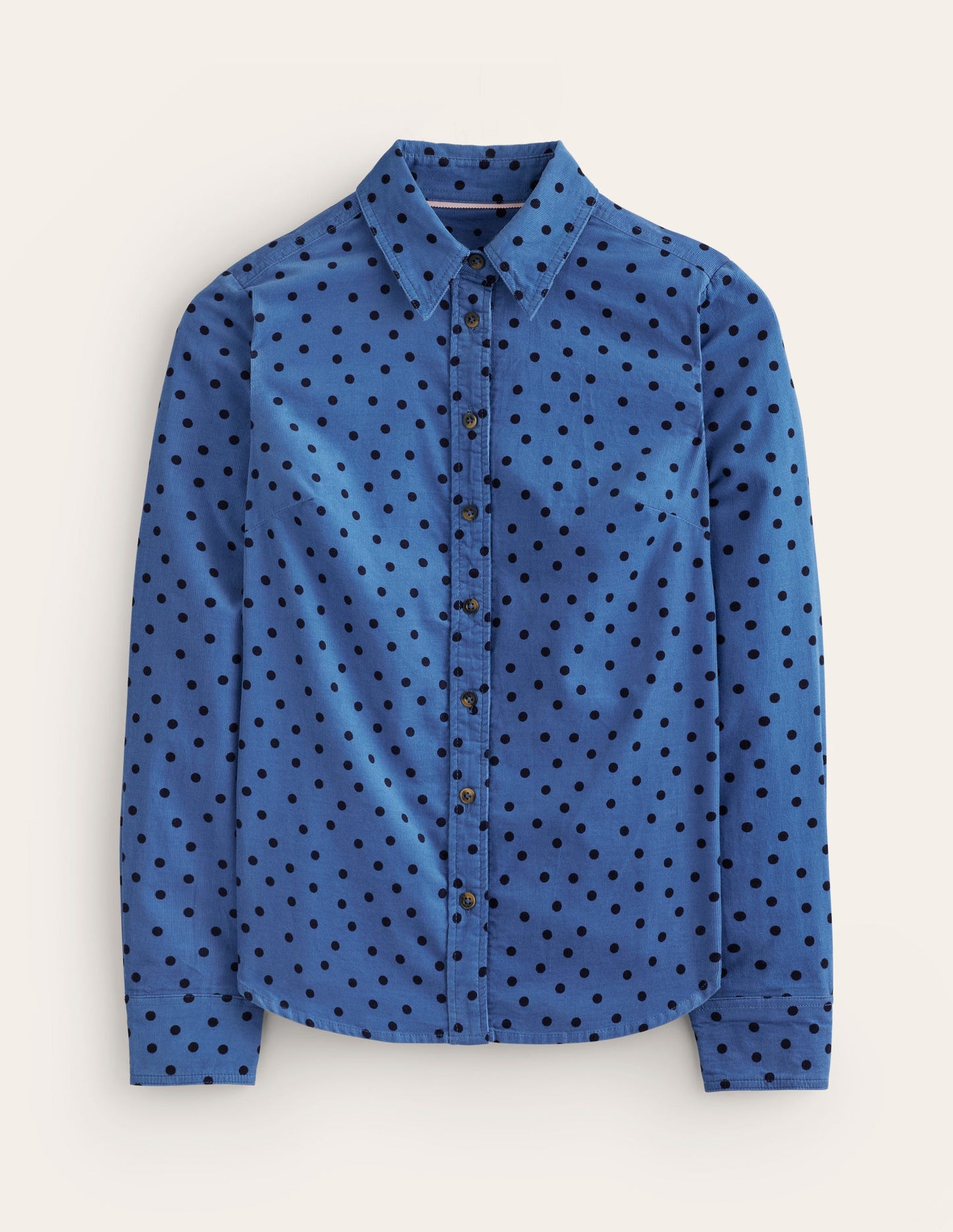 Sienna Cord Shirt-Blue Jay, Abstract Dot