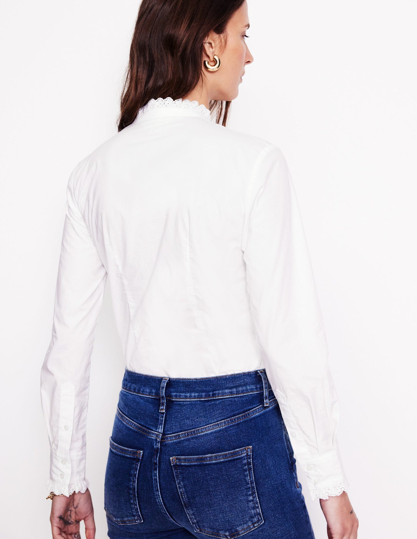 Phoebe Shirt-Ivory Broderie