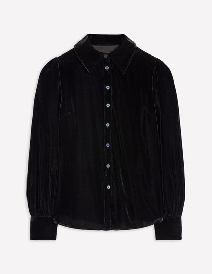 Velvet Shirt-Black