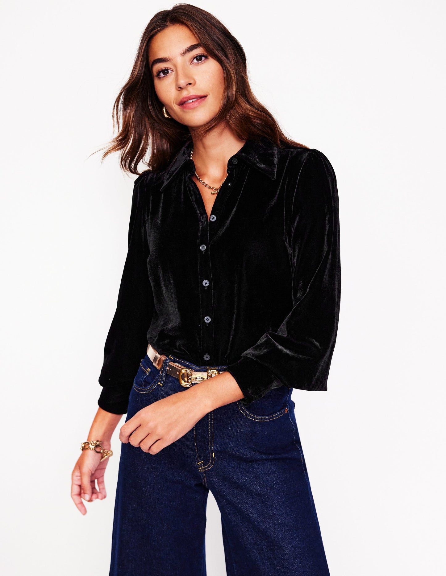 Velvet Shirt-Black