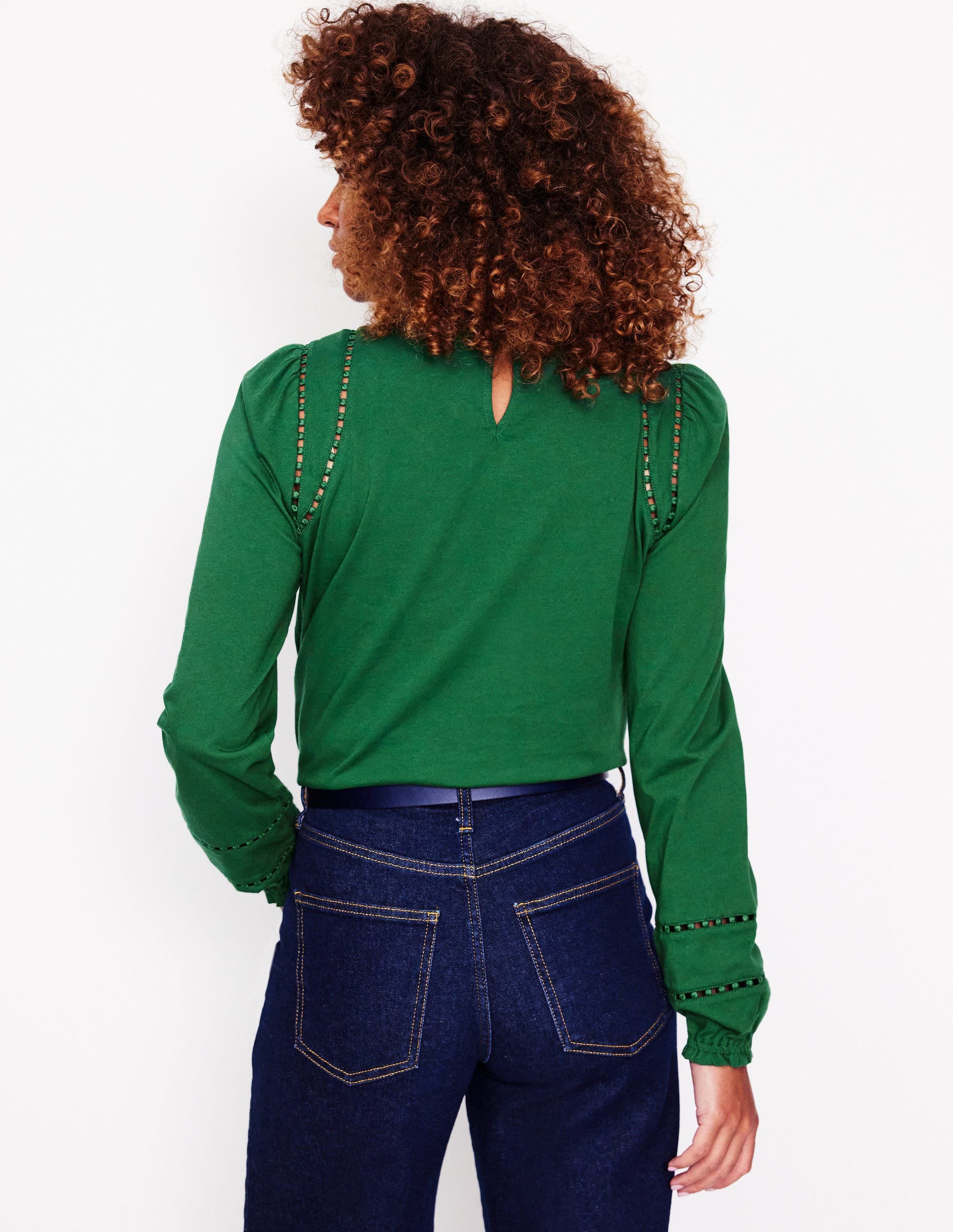 Mila Long Sleeve Top-Pine - Image 3