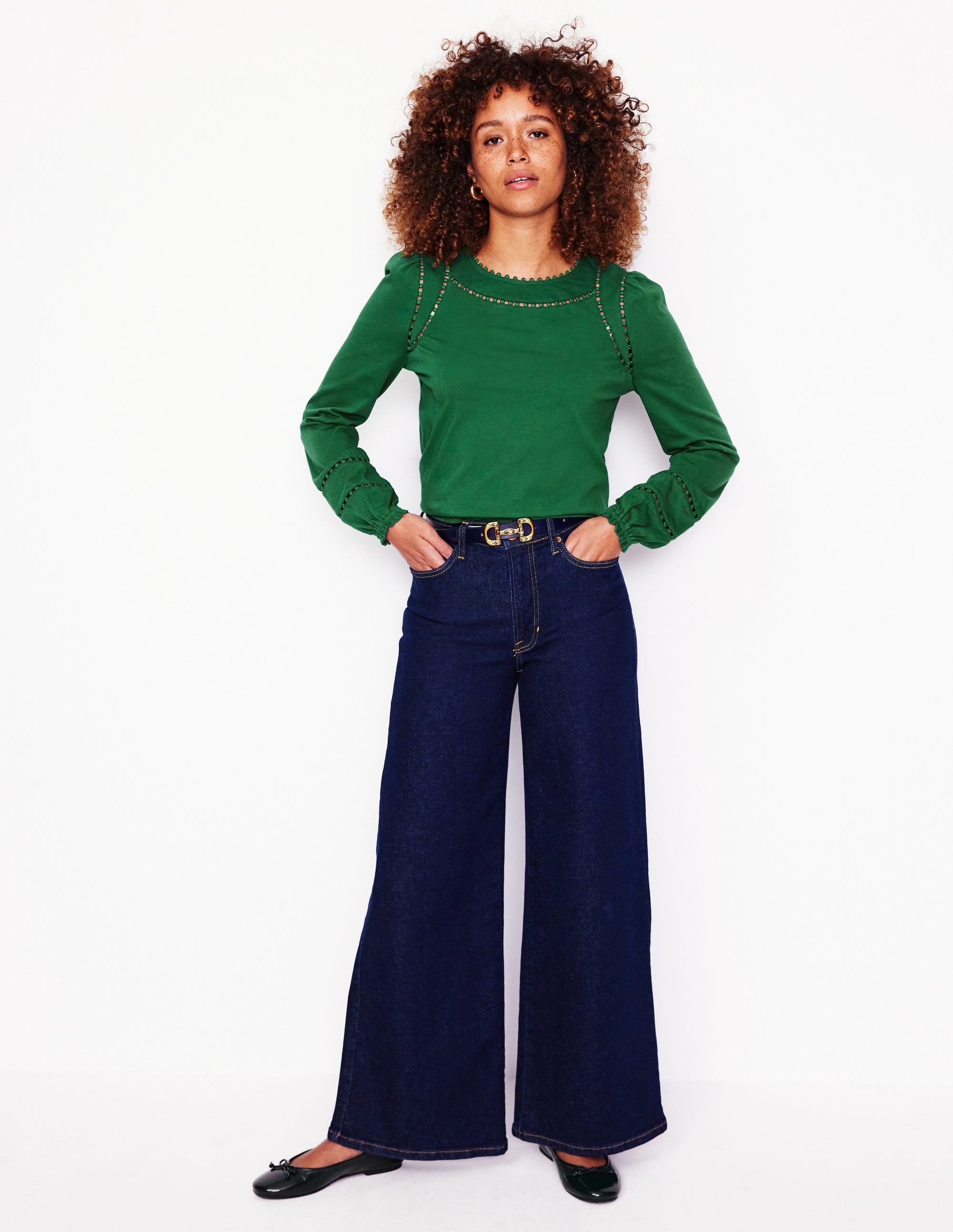 Mila Long Sleeve Top-Pine - Image 4