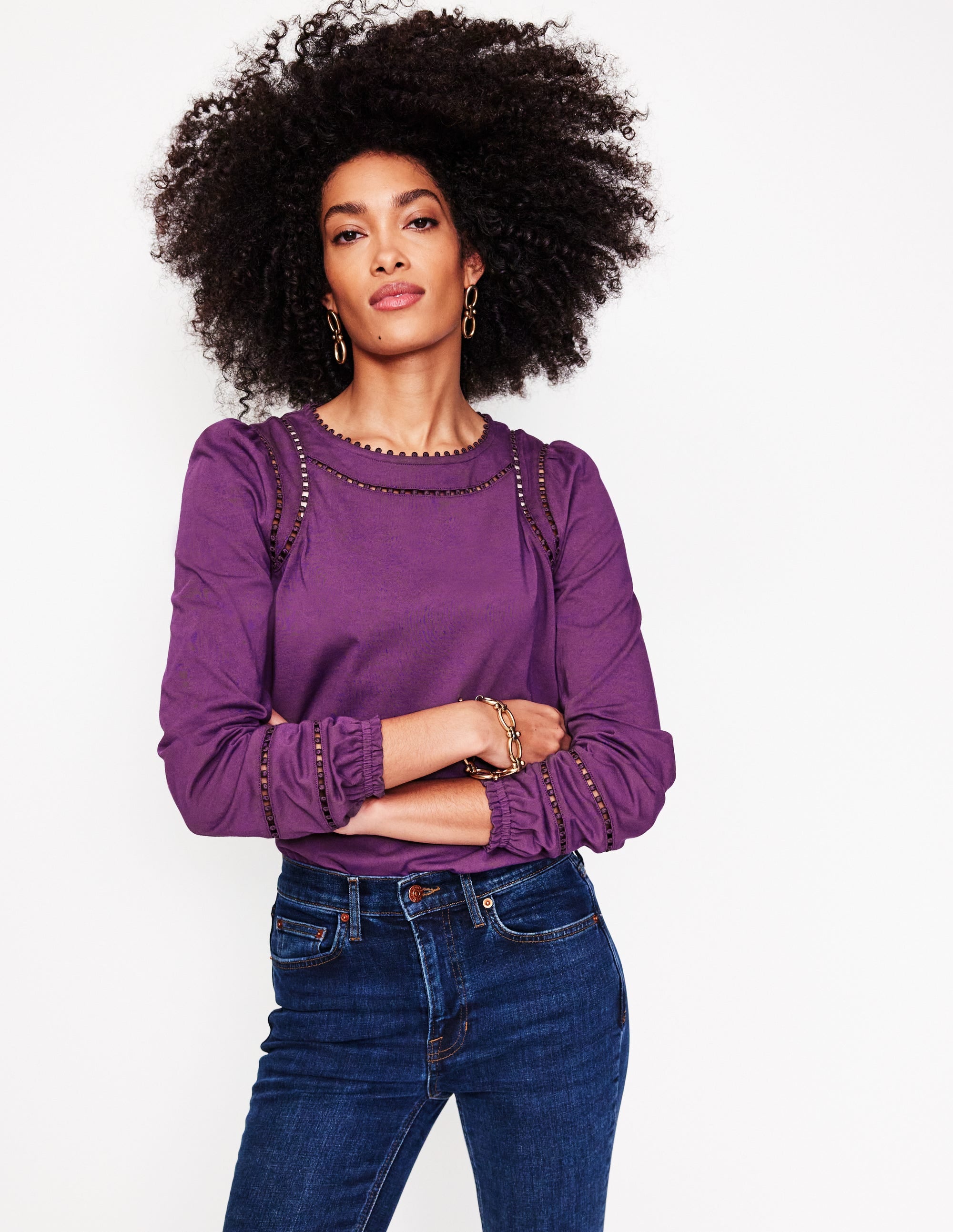 Mila Long Sleeve Top-Viola - Image 1
