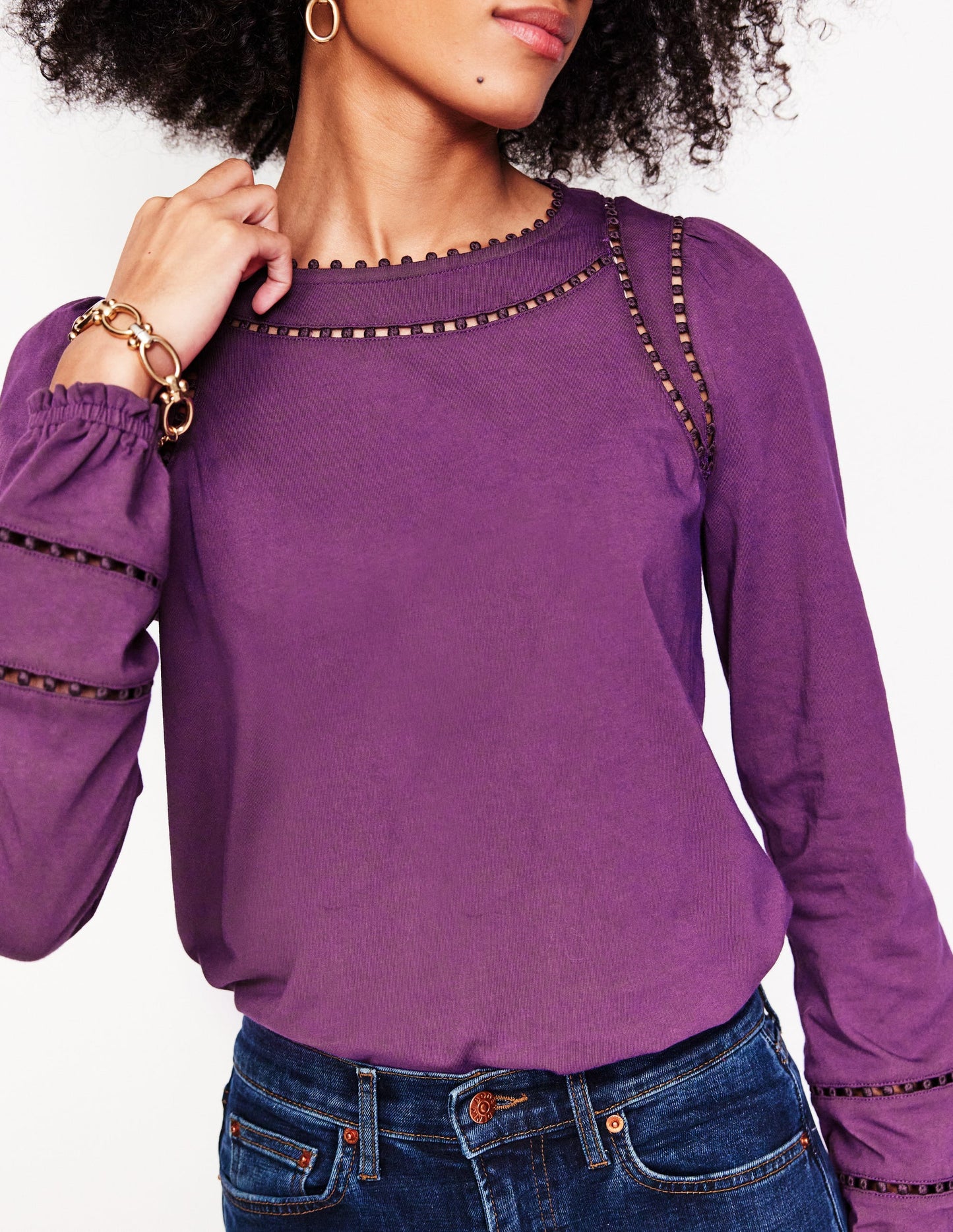 Mila Long Sleeve Top-Viola