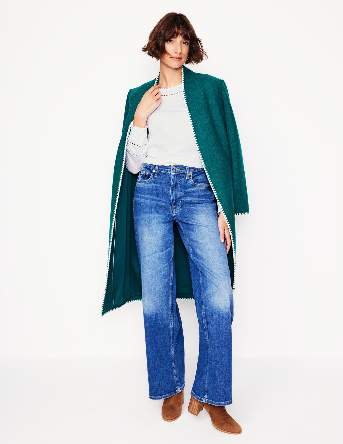 Mila Long Sleeve Top-White - Image 4