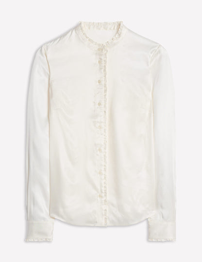 Phoebe Viscose Shirt-Ivory