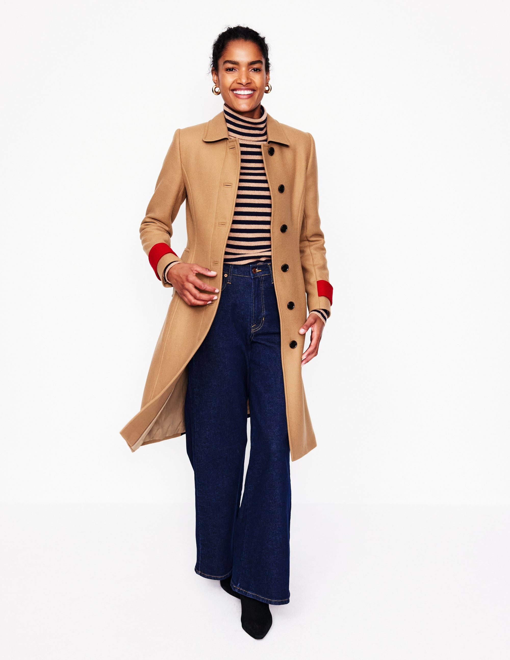 Durham Wool Blend Coat-Colourblock Camel - Image 6