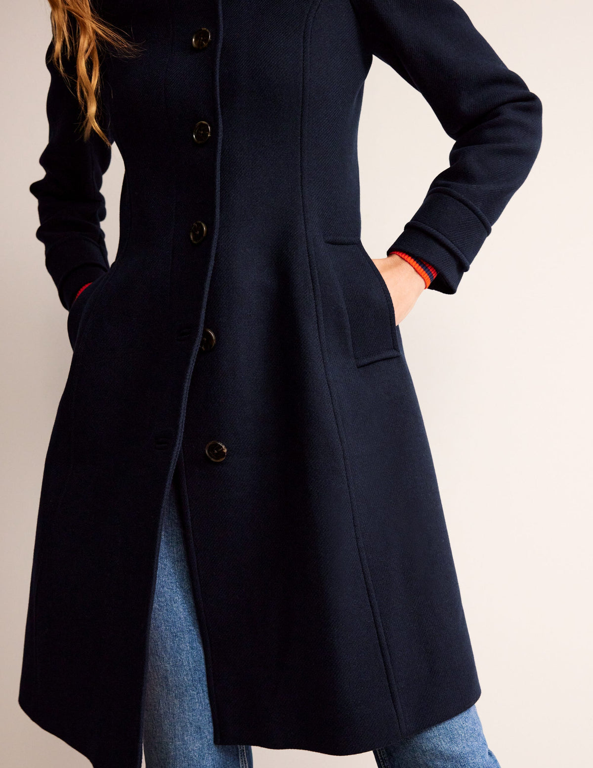 Durham Wool Blend Coat-Navy - Image 2