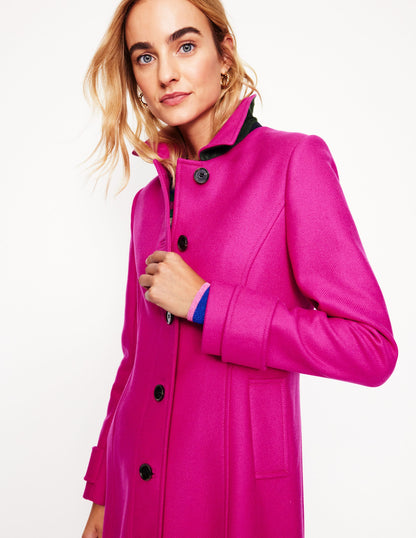 Durham Wool Blend Coat-Cherry Jam