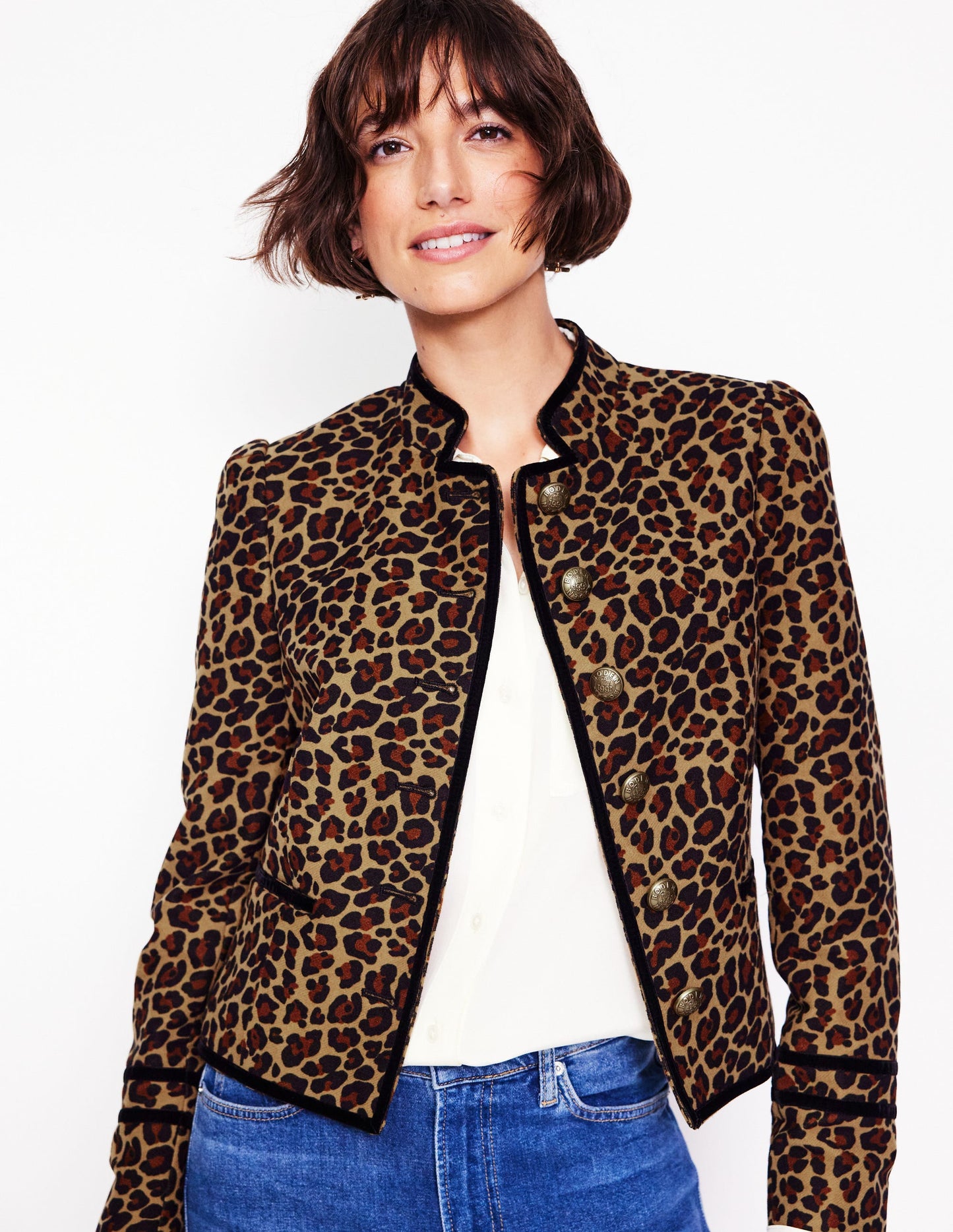 Cambridge Military Jacket-Leopard